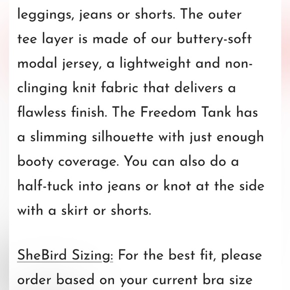 SheBird Freedom Racerback Tank Built In Bra Top Dark Cherry Modal Small Medium 3 - Picture 9 of 11